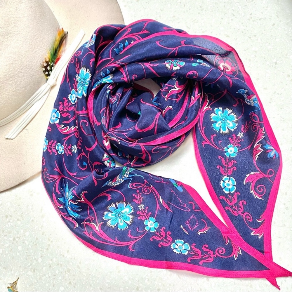 💫HP💫 SILK scarf/wrap w floral/prairie/country vibe - Picture 4 of 5